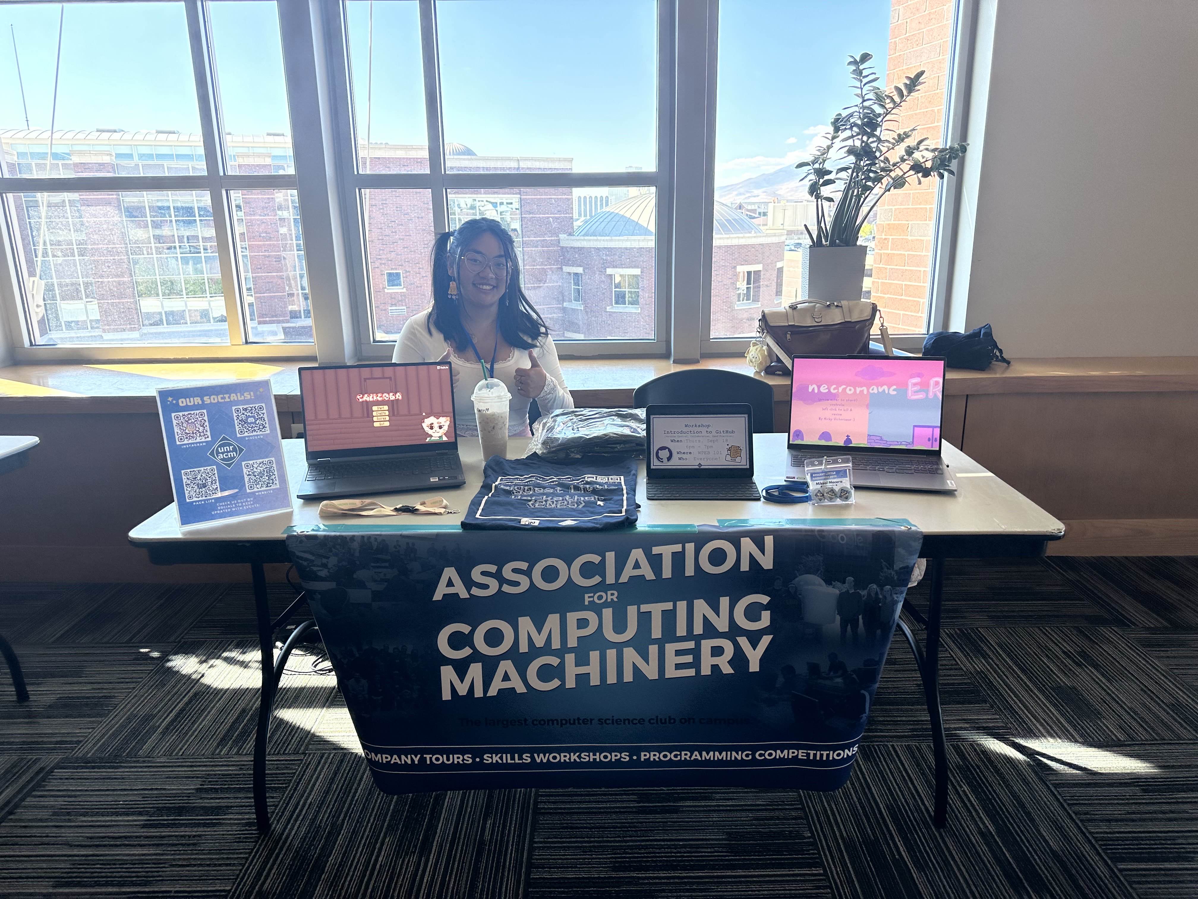 ACM secretary Ava in the joe