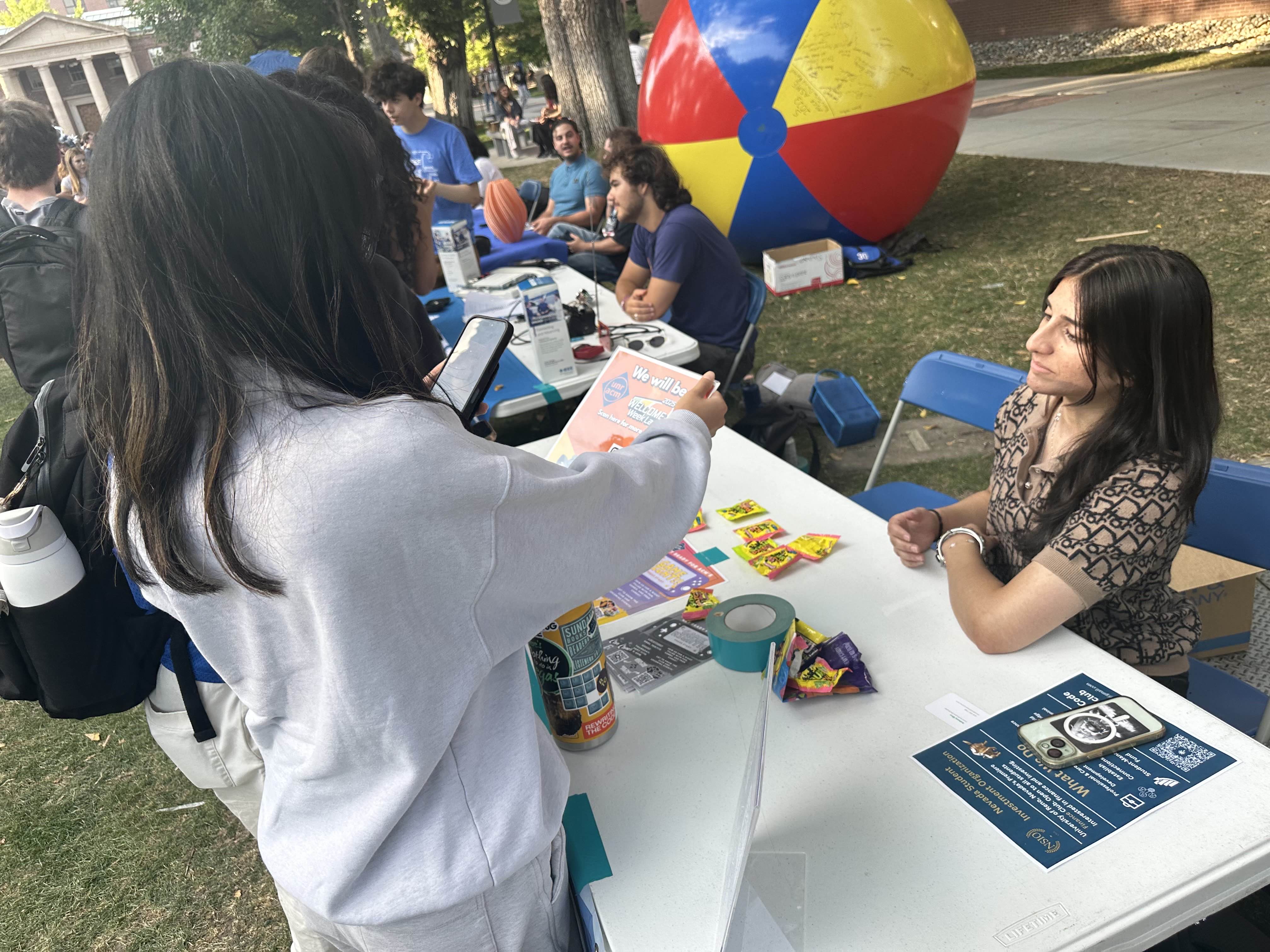 ACM President Aleena in the quad